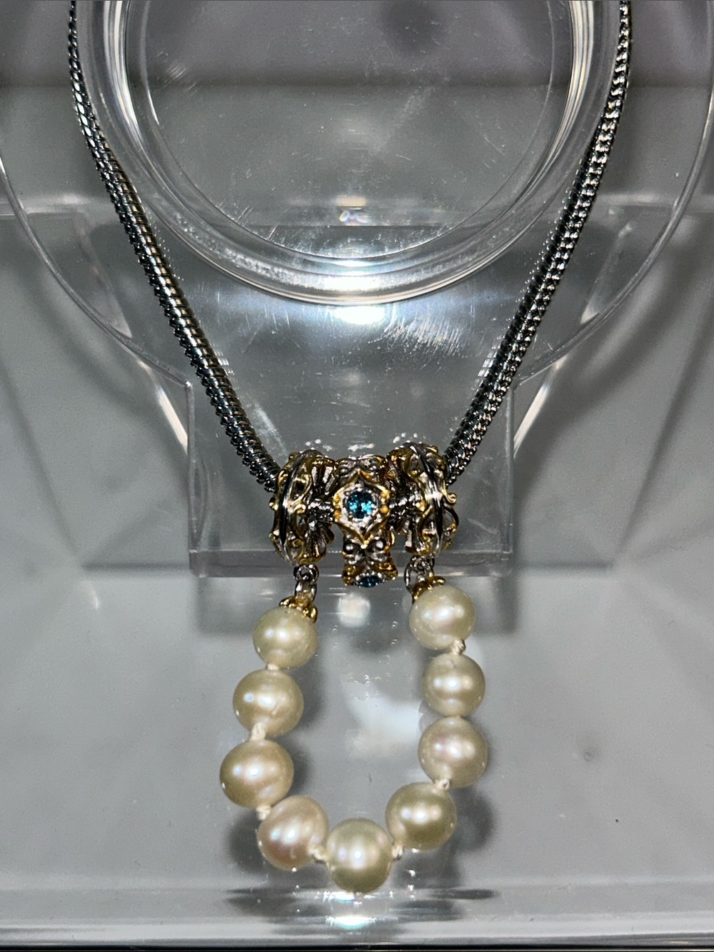 NWOT Gems En Vogue Palladium 18k Genuine Gemstone Euro Style Charm Set - Picture 3 of 8